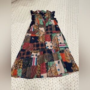 Pilcro Multicolor Patchwork Midi Dress